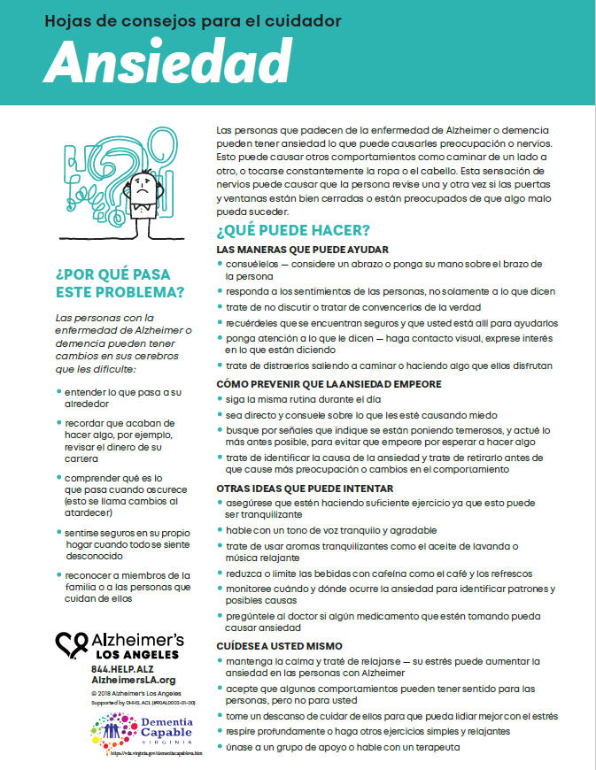 factsheet screenshot: Anxiety