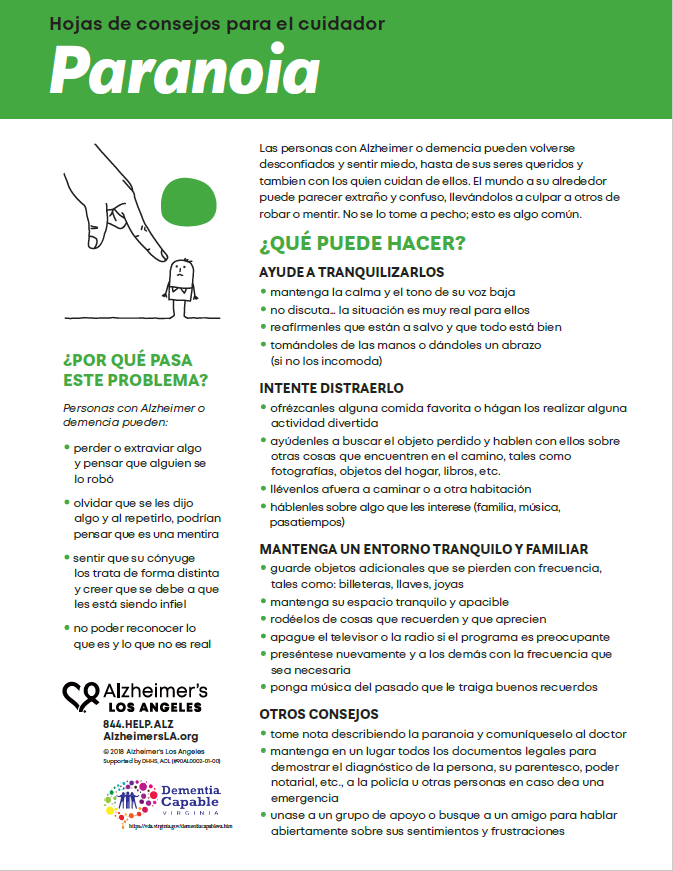 factsheet screenshot: Paranoia